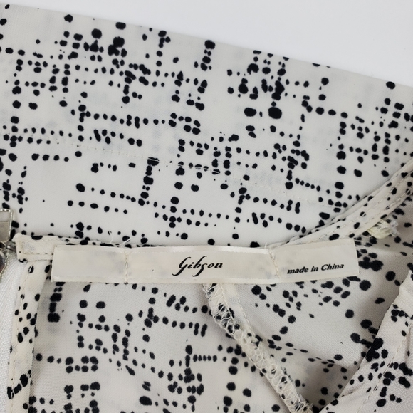 Gibson long sleeve 100% back zip v neck top Small - Picture 3 of 8